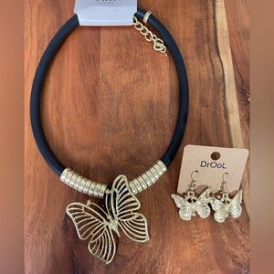 Gold or Silver Butterfly Necklace
